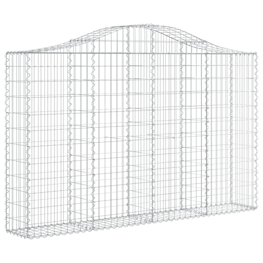 VidaXL Gabions 7 pcs courbé 200x30x120 140 cm fer