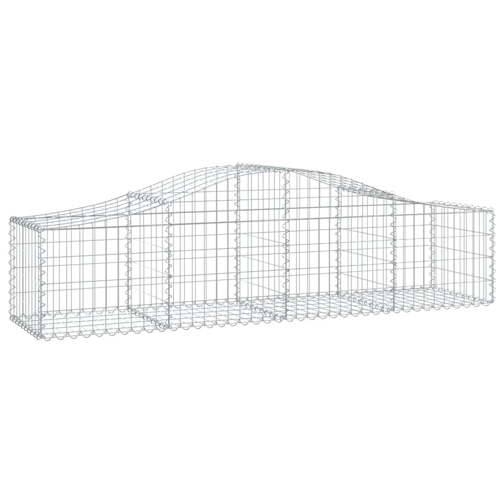 VidaXL Gabions 5 pcs courbé 200x50x40 60 cm fer galvanisé