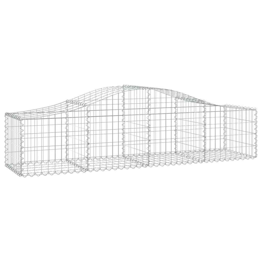 VidaXL Gabions 14 pcs courbé 200x50x40 60 cm fer galvanisé