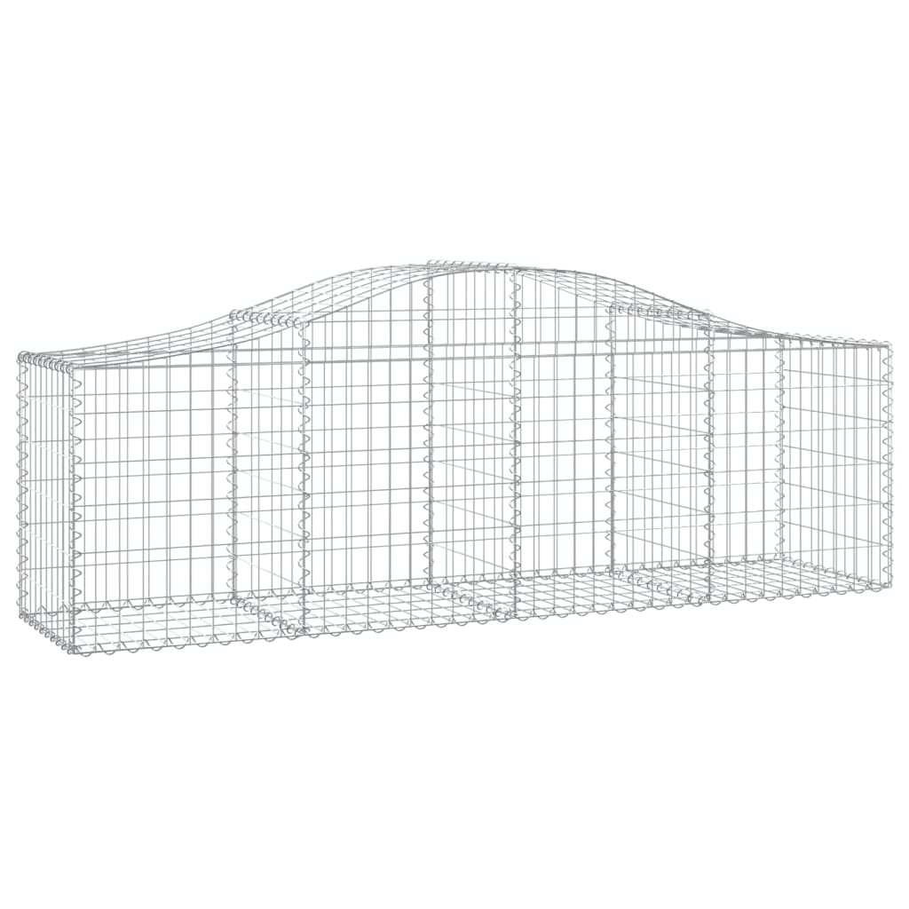 VidaXL Gabions 14 pcs courbé 200x50x60 80 cm fer galvanisé