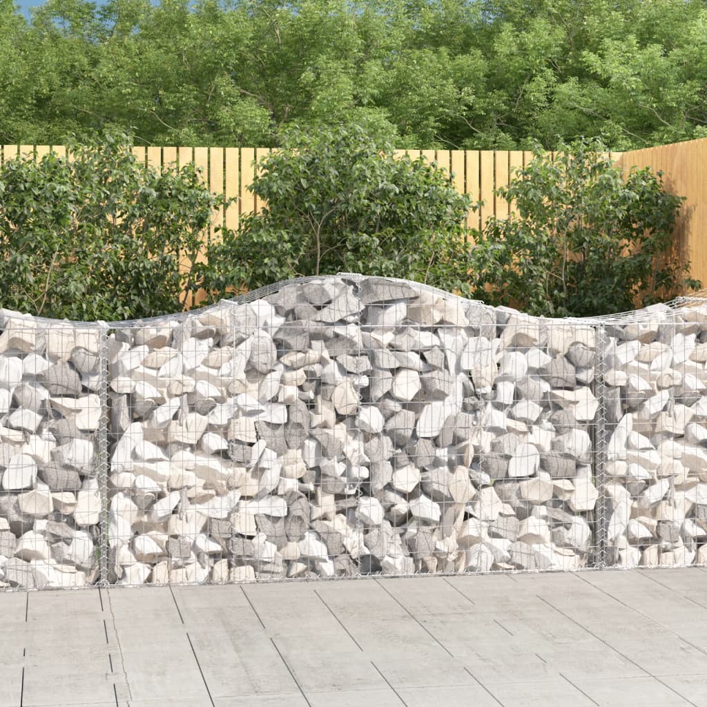 VidaXL Gabions 4 pcs courbé 200x50x100 120 cm fer