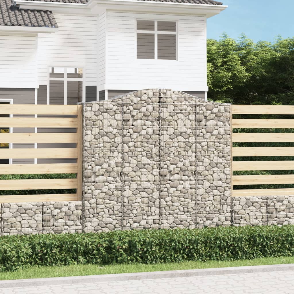 VidaXL Gabions 2 pcs courbé 200x50x200 220 cm fer