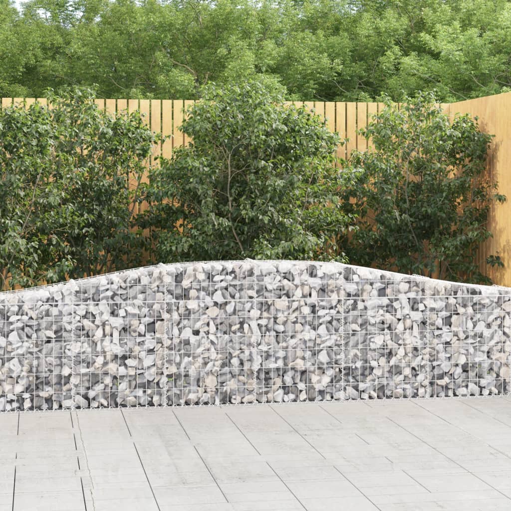 VidaXL Gabions 7 pcs courbé 400x30x60 80 cm fer