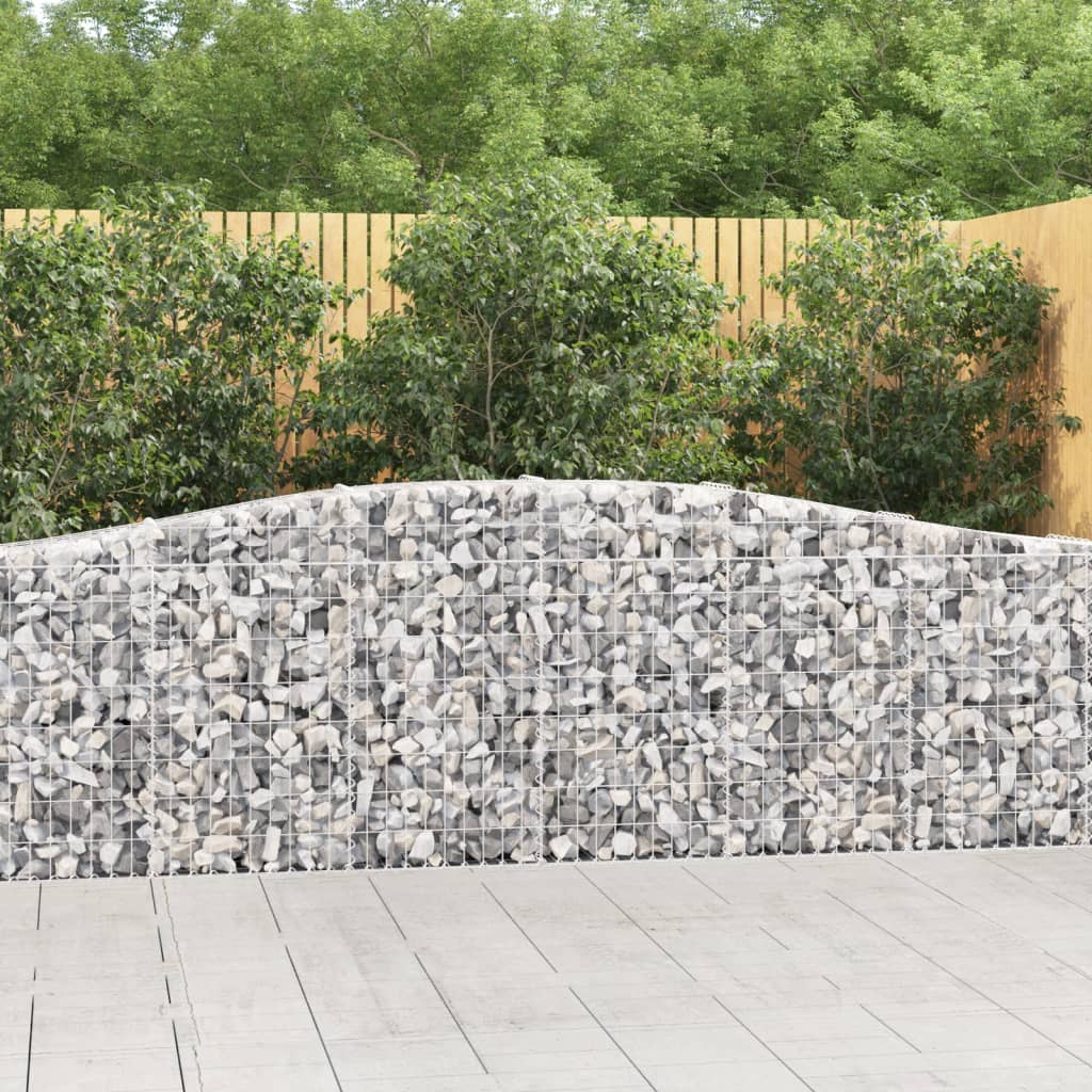 VidaXL Gabions 8 pcs courbé 400x30x80 100 cm fer