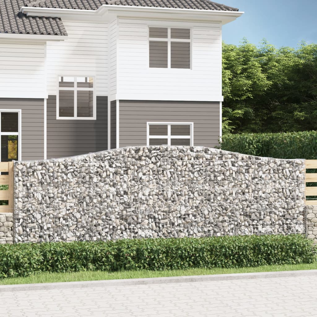 VidaXL Gabions 2 pcs courbé 400x30x140 160 cm fer
