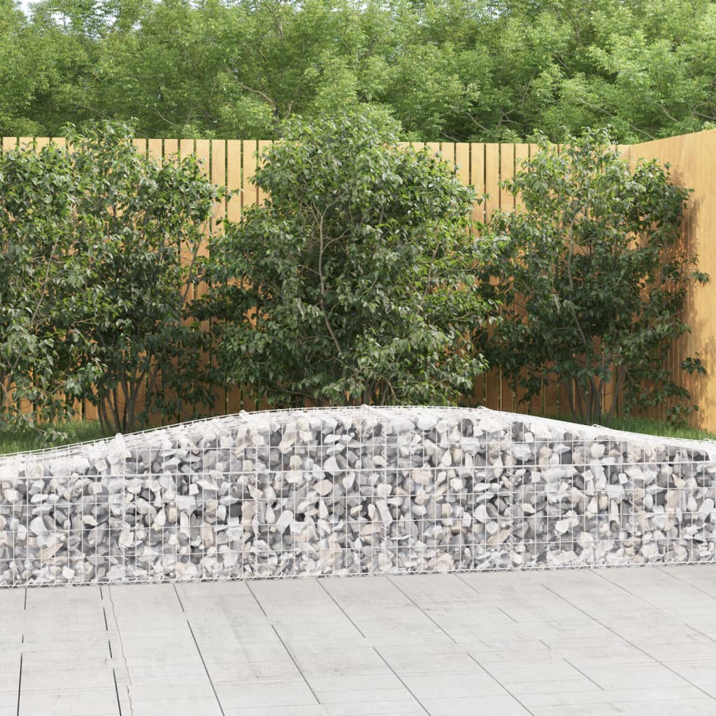 VidaXL Gabions 2 pcs courbé 400x50x40 60 cm fer