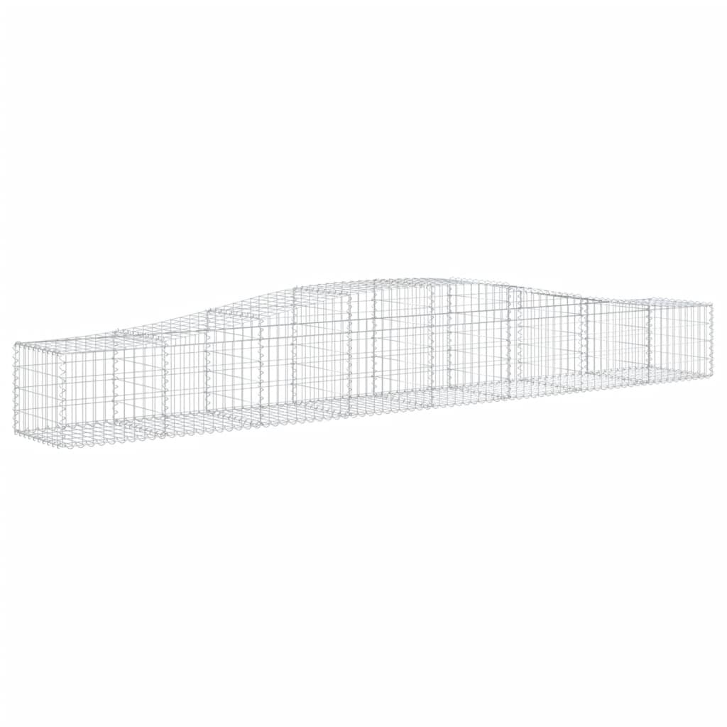 VidaXL Gabions 9 pcs courbé 400x50x40 60 cm fer galvanisé