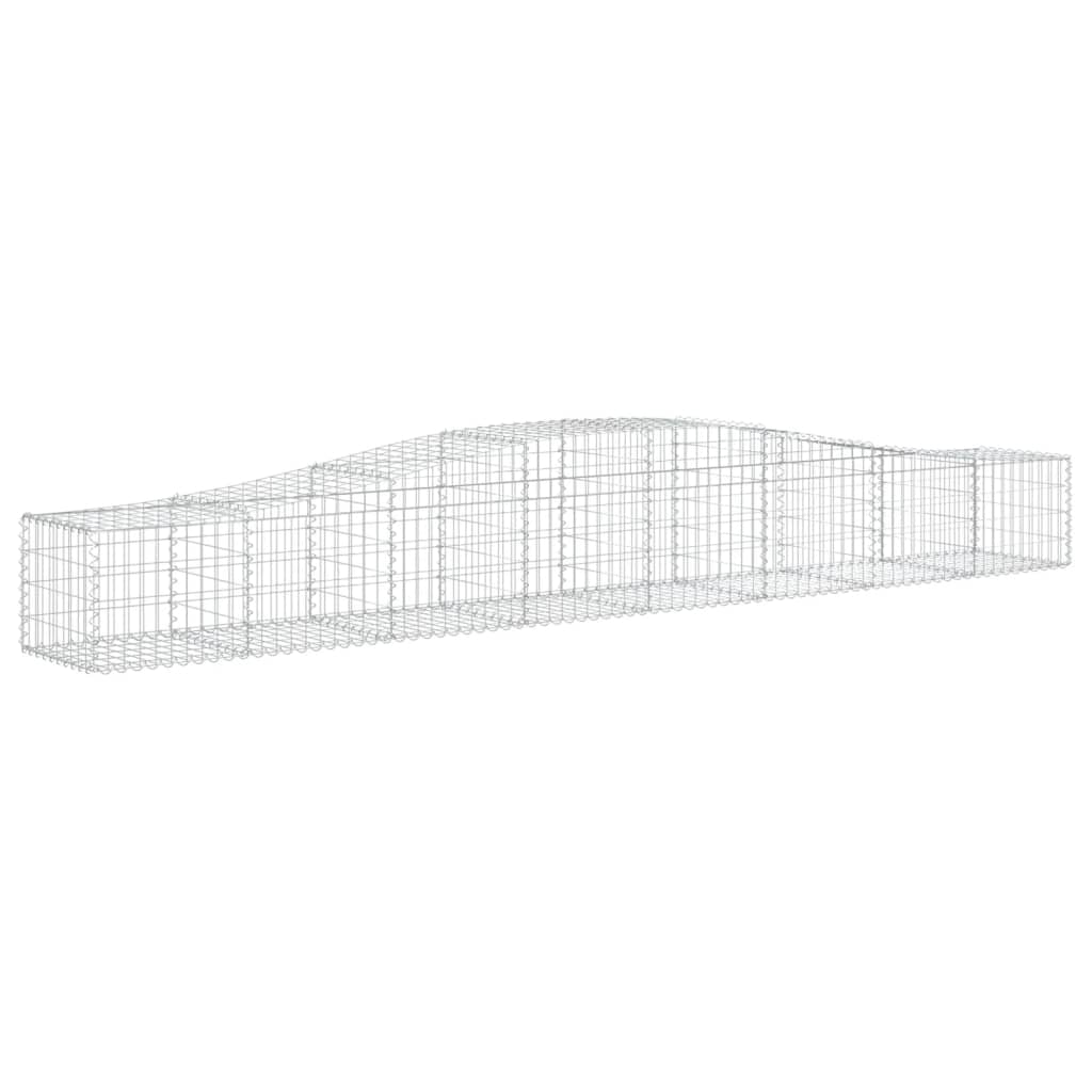 VidaXL Gabions 10 pcs courbé 400x50x40 60 cm fer galvanisé