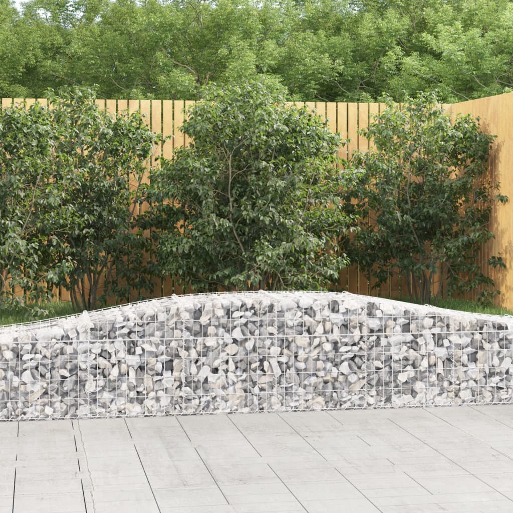 VidaXL Gabions 10 pcs courbé 400x50x40 60 cm fer galvanisé