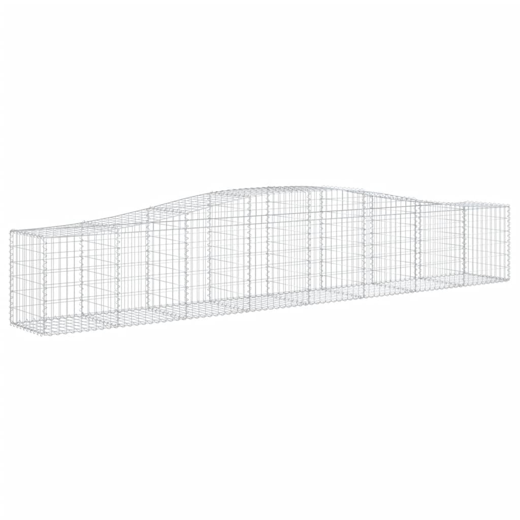 VidaXL Gabions 6 pcs courbé 400x50x60 80 cm fer galvanisé
