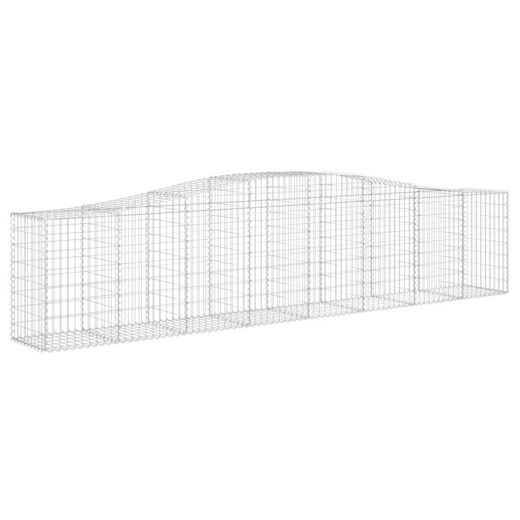 VidaXL Gabions 2 pcs courbé 400x50x80 100 cmg fer