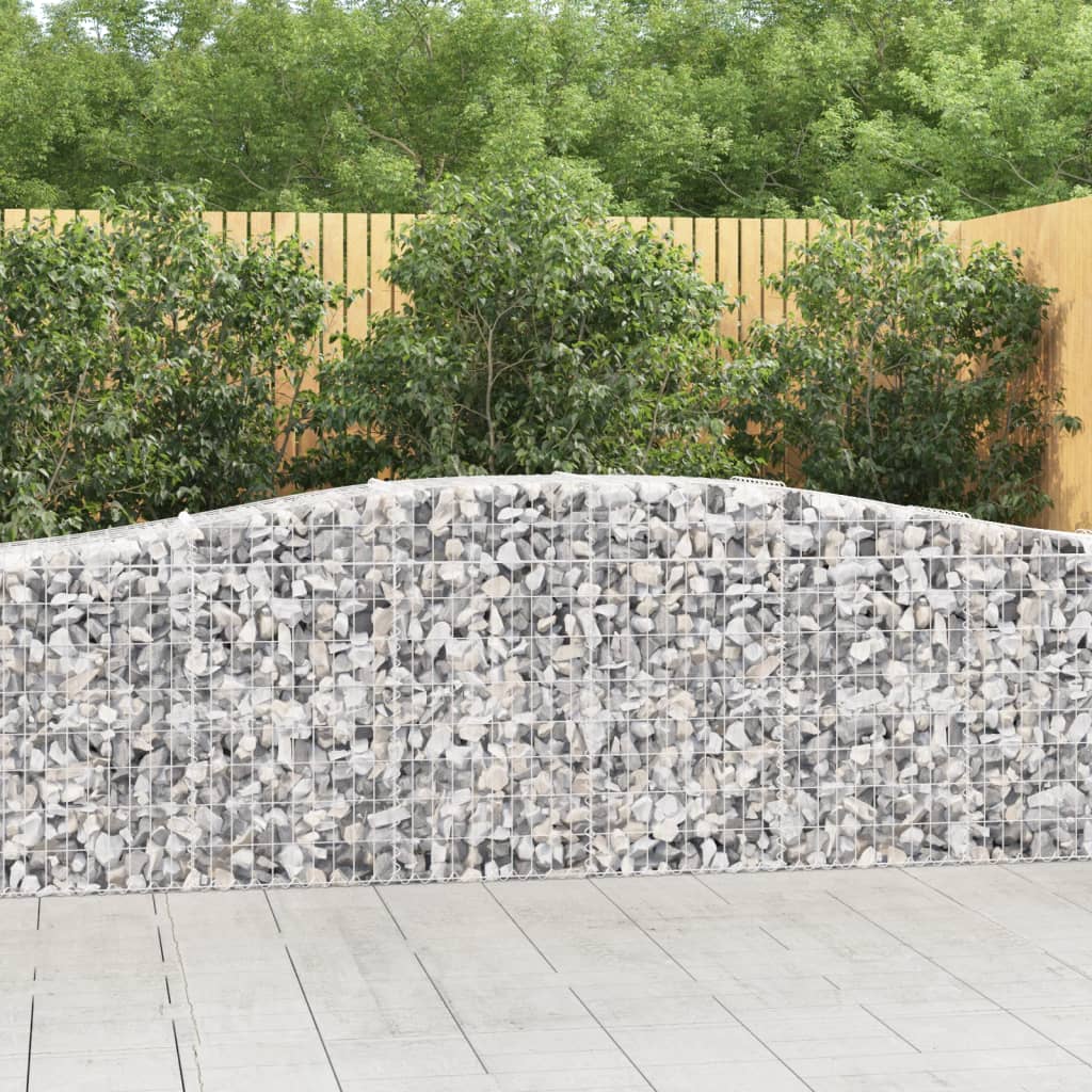 VidaXL Gabions 2 pcs courbé 400x50x80 100 cmg fer