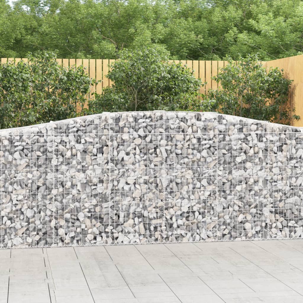 VidaXL Gabions 2 pcs courbé 400x50x100 120 cm fer