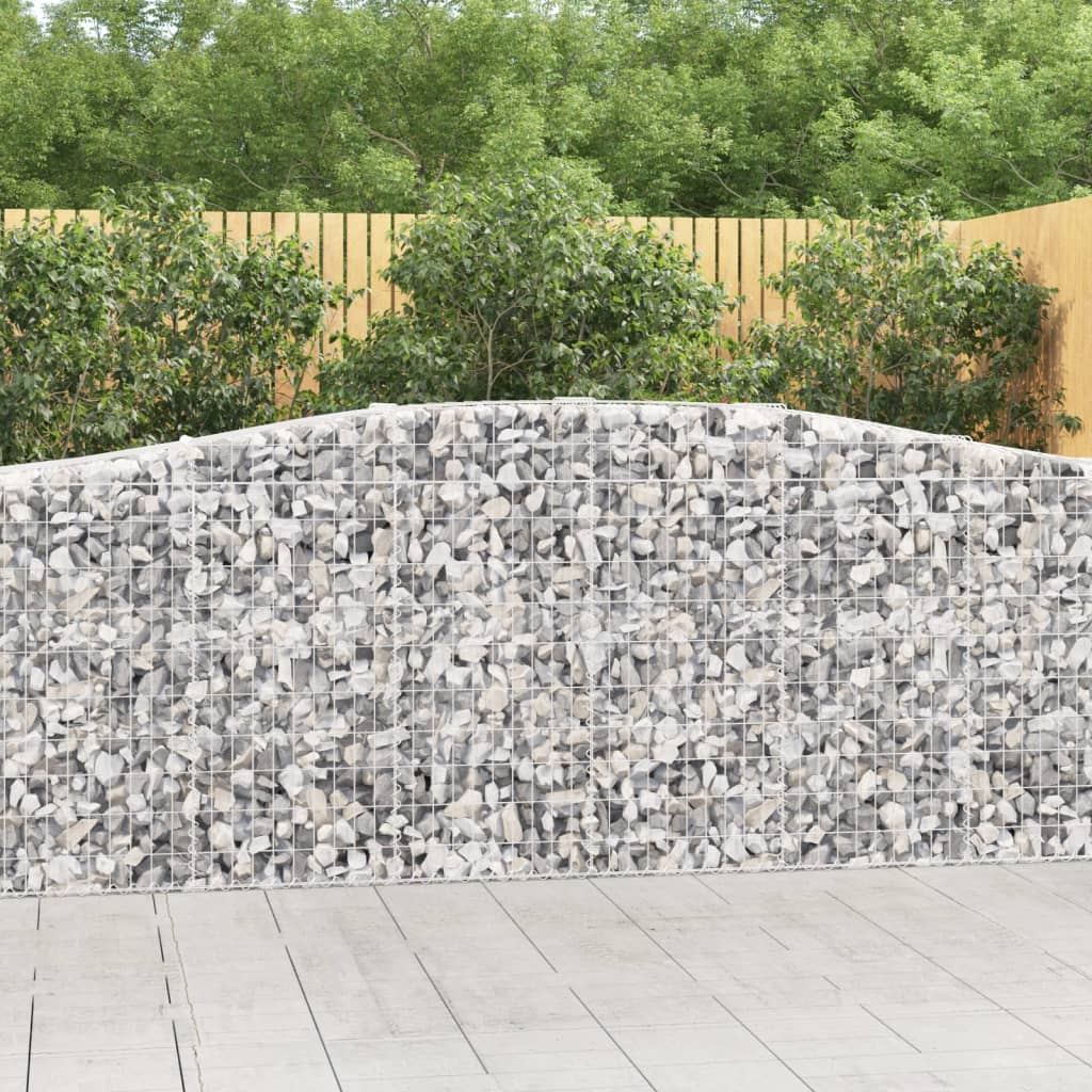 VidaXL Gabions 5 pcs courbé 400x50x100 120 cm fer