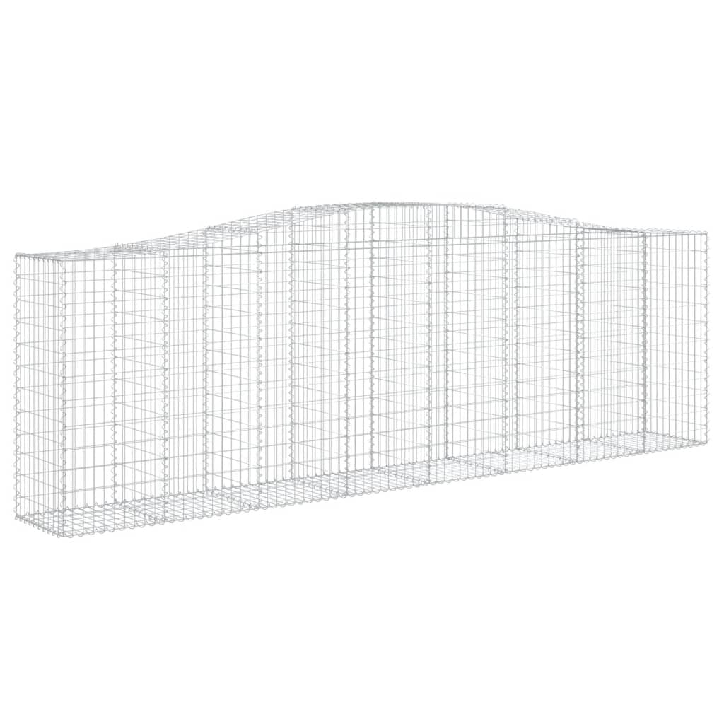 VidaXL Gabions 2 pcs courbé 400x50x120 140 cm fer
