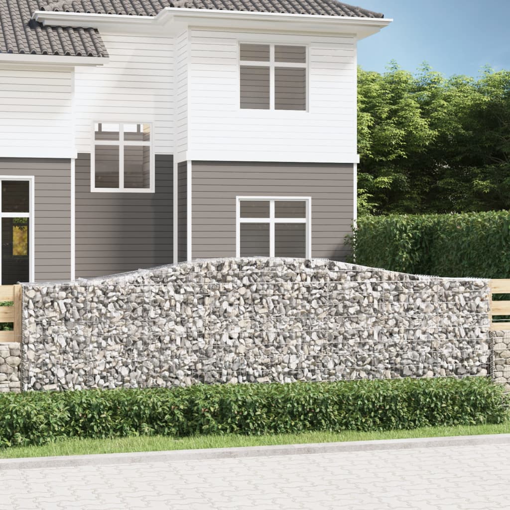 VidaXL Gabions 5 pcs courbé 400x50x120 140 cm fer