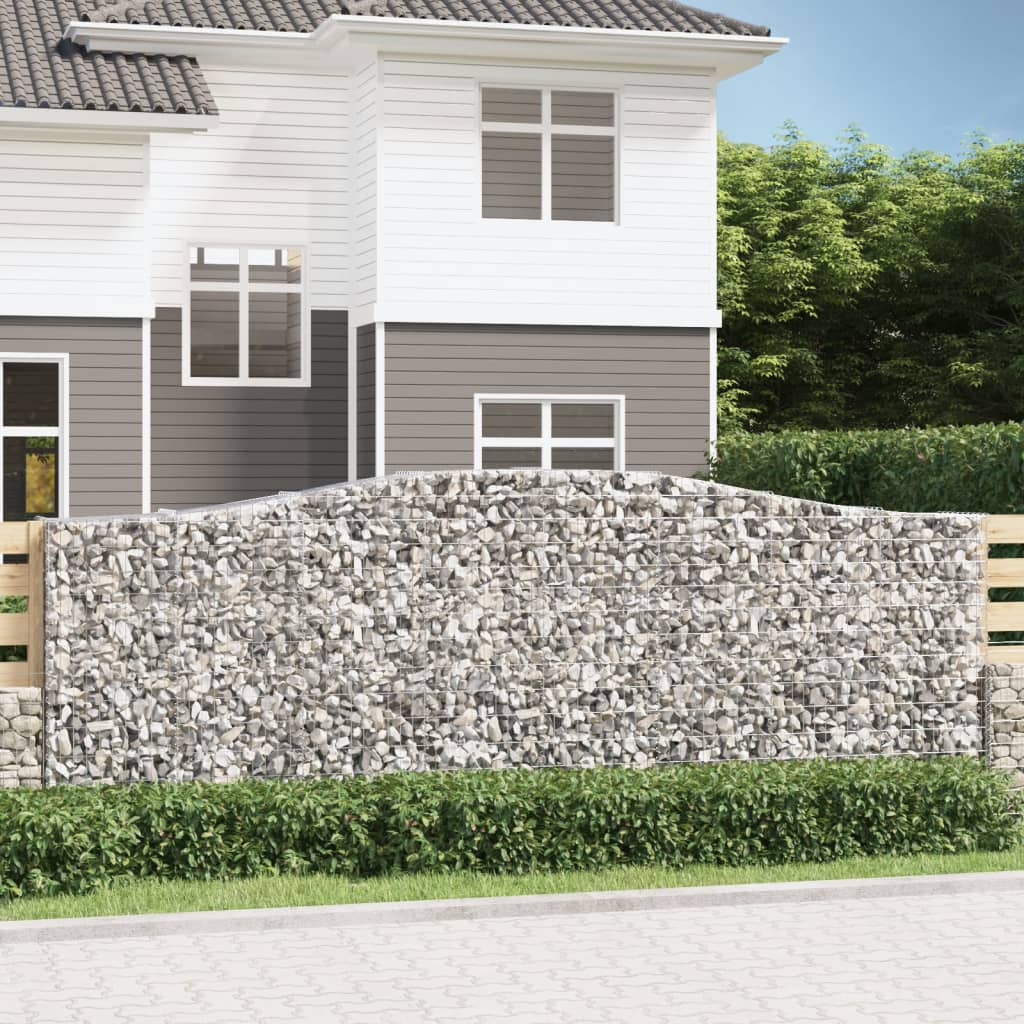 VidaXL Gabions 2 pcs courbé 400x50x140 160 cm fer