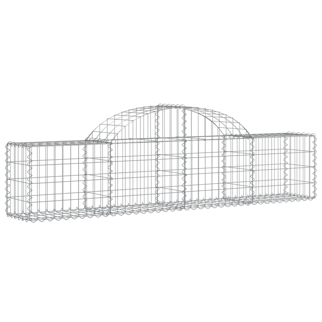 VidaXL Gabions 15 pcs courbé 200x30x40 60 cm fer galvanisé