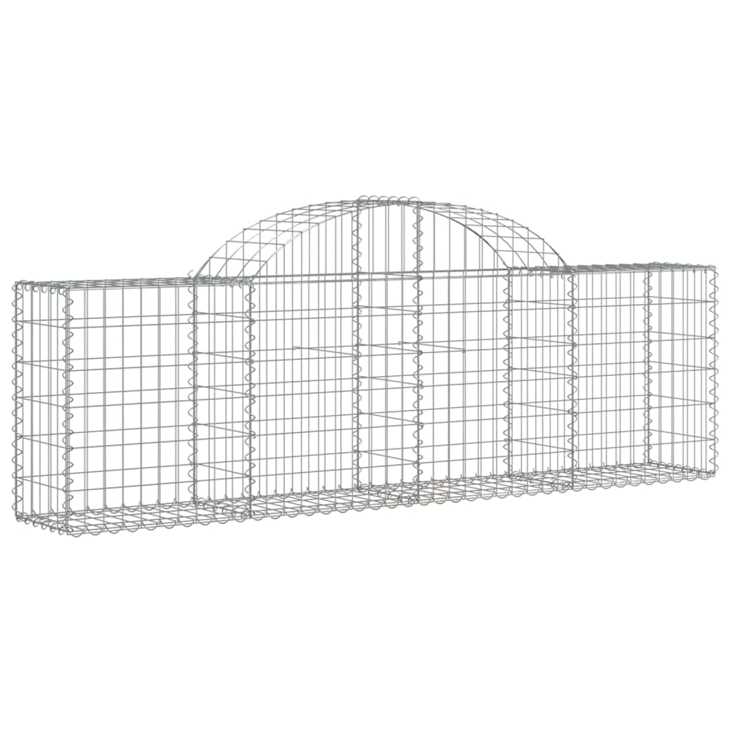 VidaXL Gabions 3 pcs courbé 200x30x60 80 cm fer galvanisé