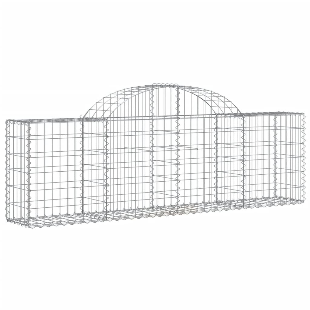 VidaXL Gabions 11 pcs courbé 200x30x60 80 cm fer galvanisé