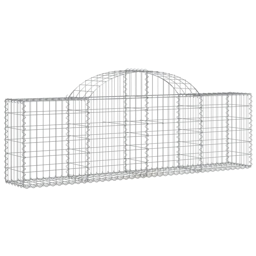 VidaXL Gabions 14 pcs courbé 200x30x60 80 cm fer galvanisé