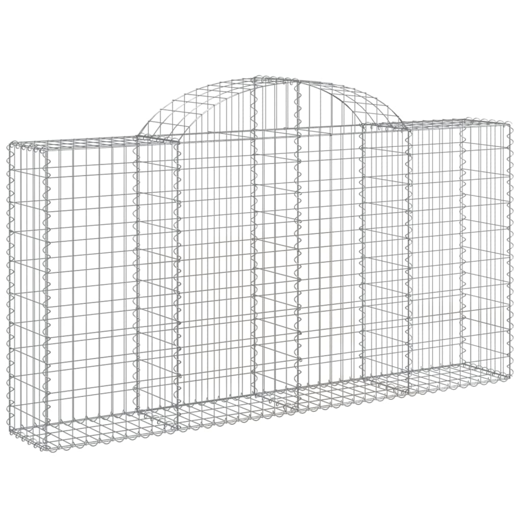 VidaXL Gabions 10 pcs courbé 200x30x100 120 cm fer