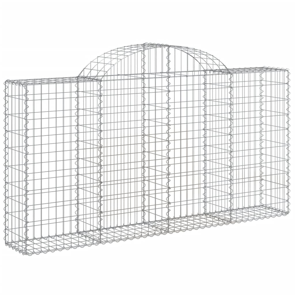 VidaXL Gabions 14 pcs courbé 200x30x100 120 cm fer