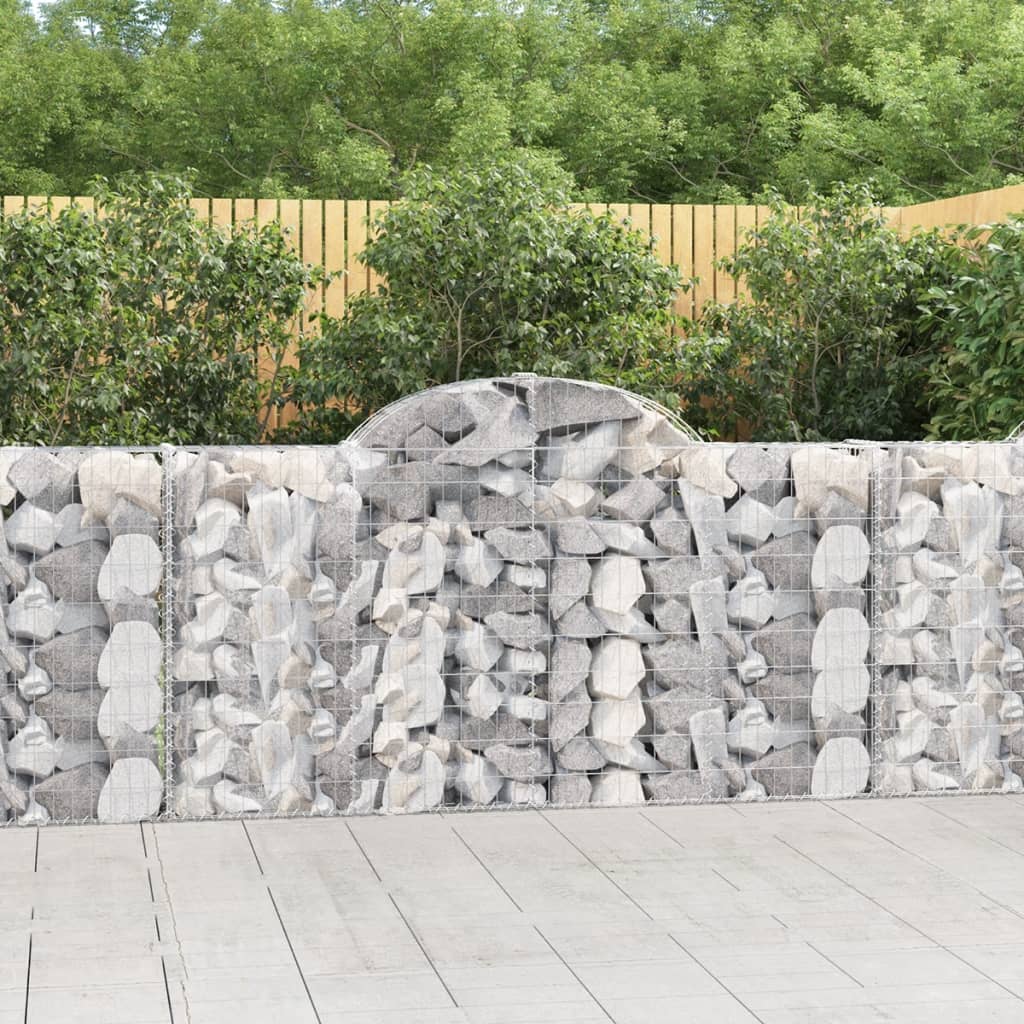 VidaXL Gabions 14 pcs courbé 200x30x100 120 cm fer
