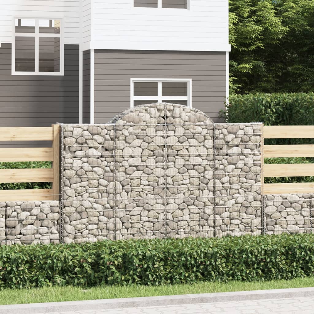 VidaXL Gabions 12 pcs courbé 200x30x140 160 cm fer
