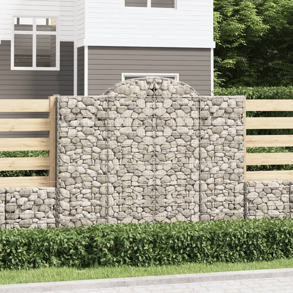 VidaXL Gabions 2 pcs courbé 200x30x160 180 cm fer