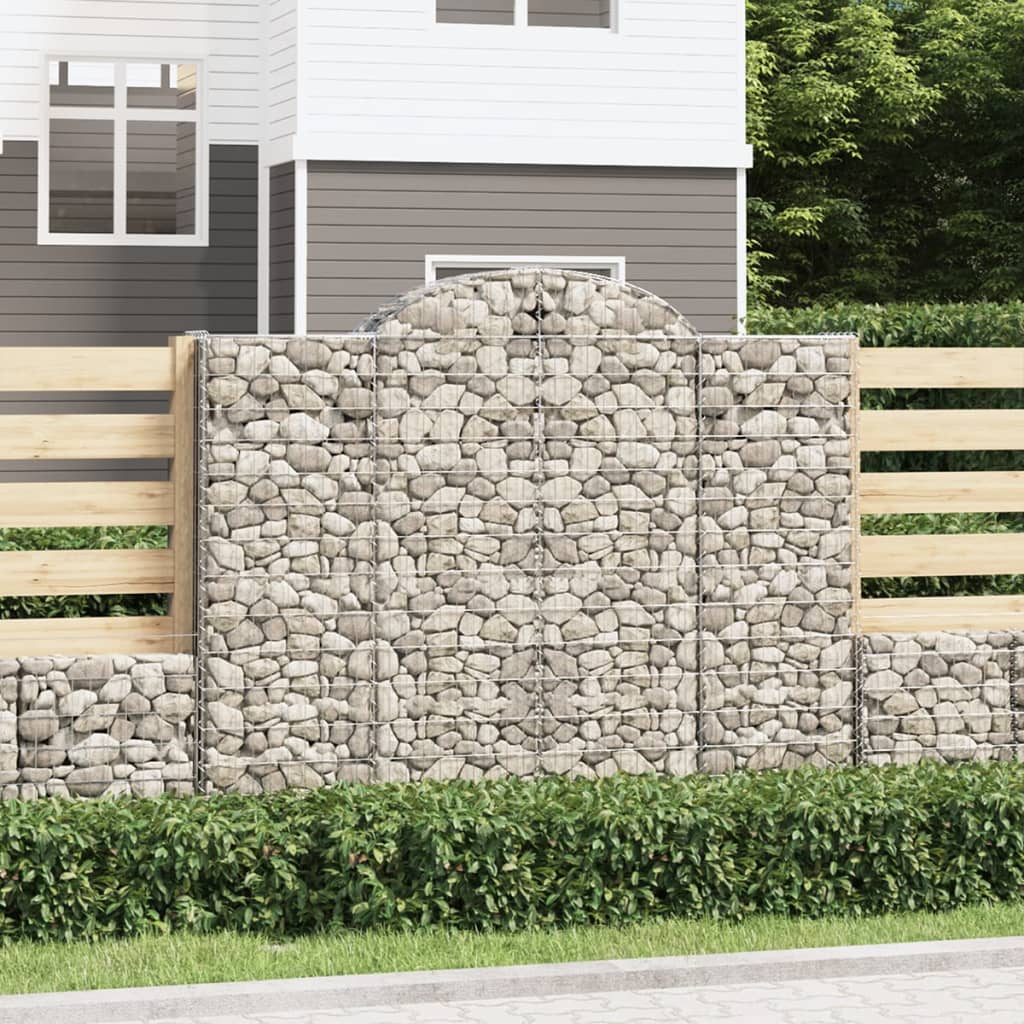VidaXL Gabions 8 pcs courbé 200x30x160 180 cm fer