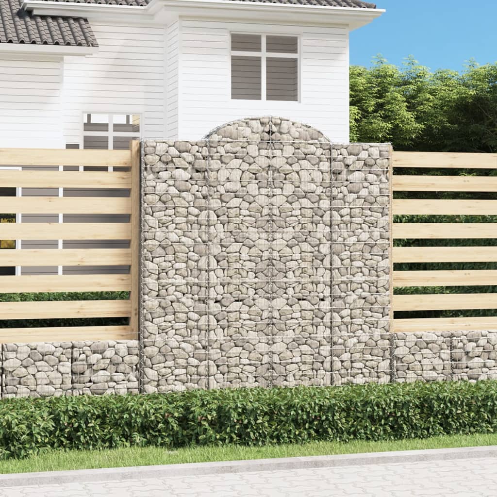 VidaXL Gabions 2 pcs courbé 200x30x220 240 cm fer