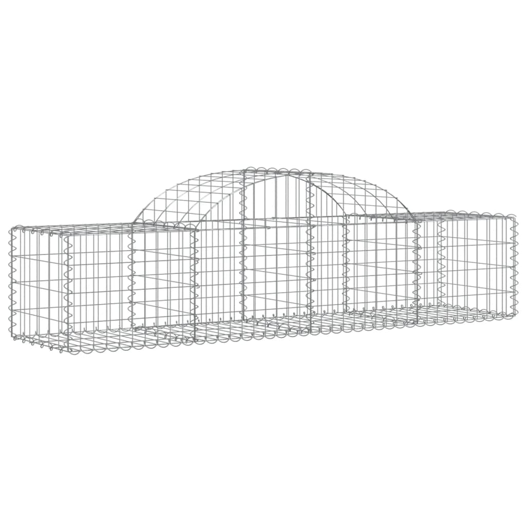 VidaXL Gabions 2 pcs courbé 200x50x40 60 cm fer galvanisé