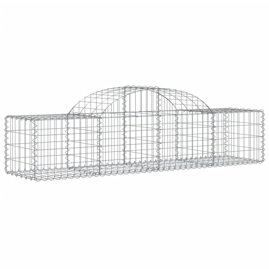 VidaXL Gabions 5 pcs courbé 200x50x40 60 cm fer galvanisé