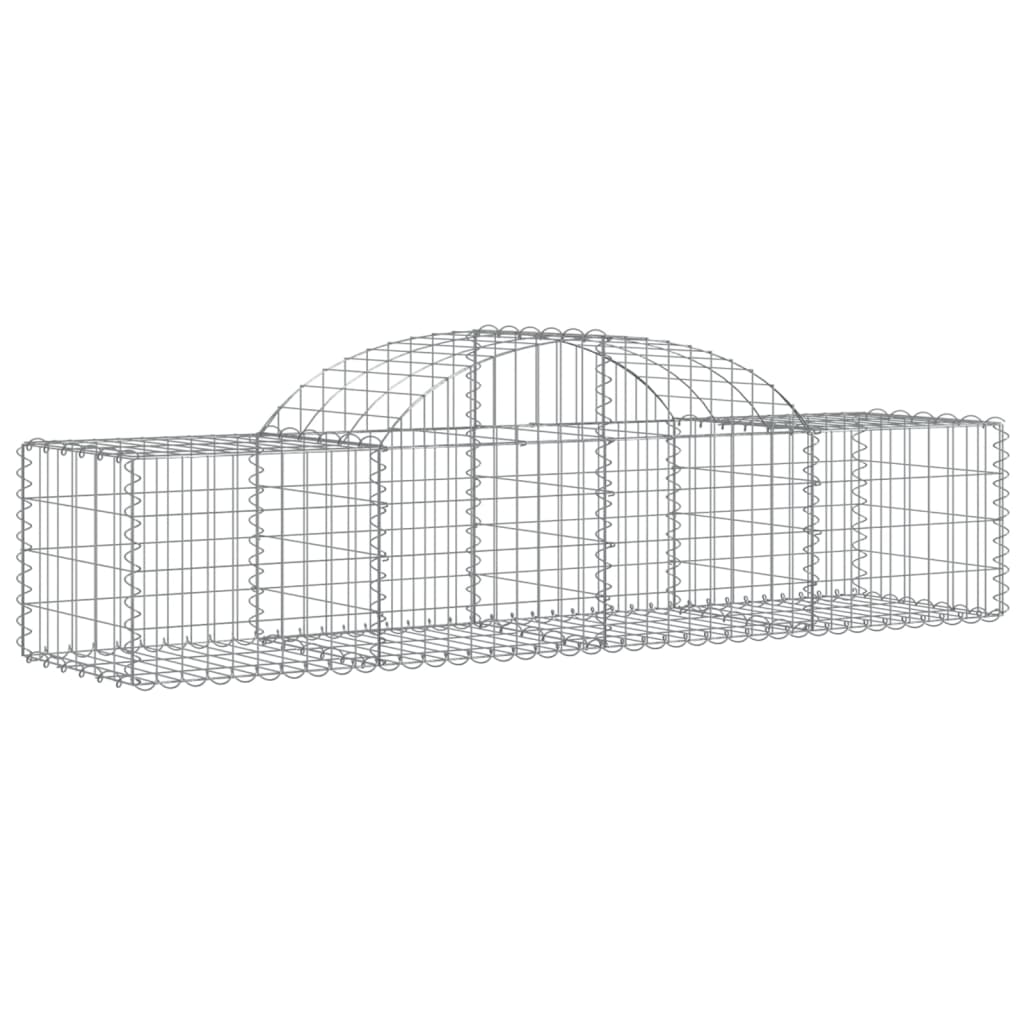 VidaXL Gabions 8 pcs courbé 200x50x40 60 cm fer galvanisé