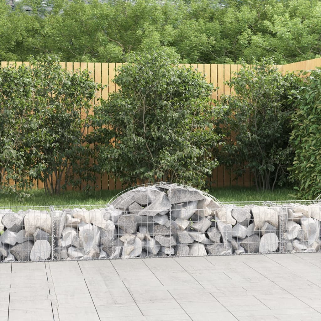 VidaXL Gabions 13 pcs courbé 200x50x40 60 cm fer galvanisé