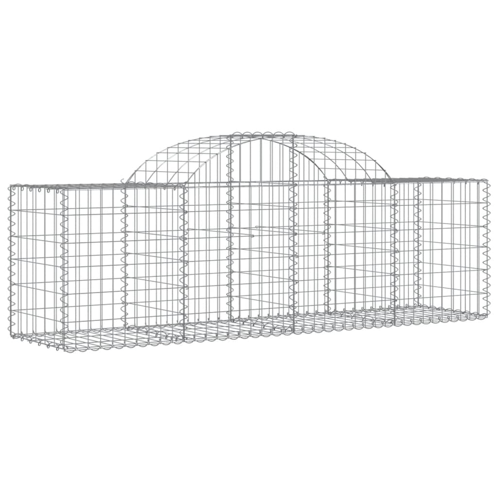 VidaXL Gabions 4 pcs courbé 200x50x60 80 cm fer galvanisé