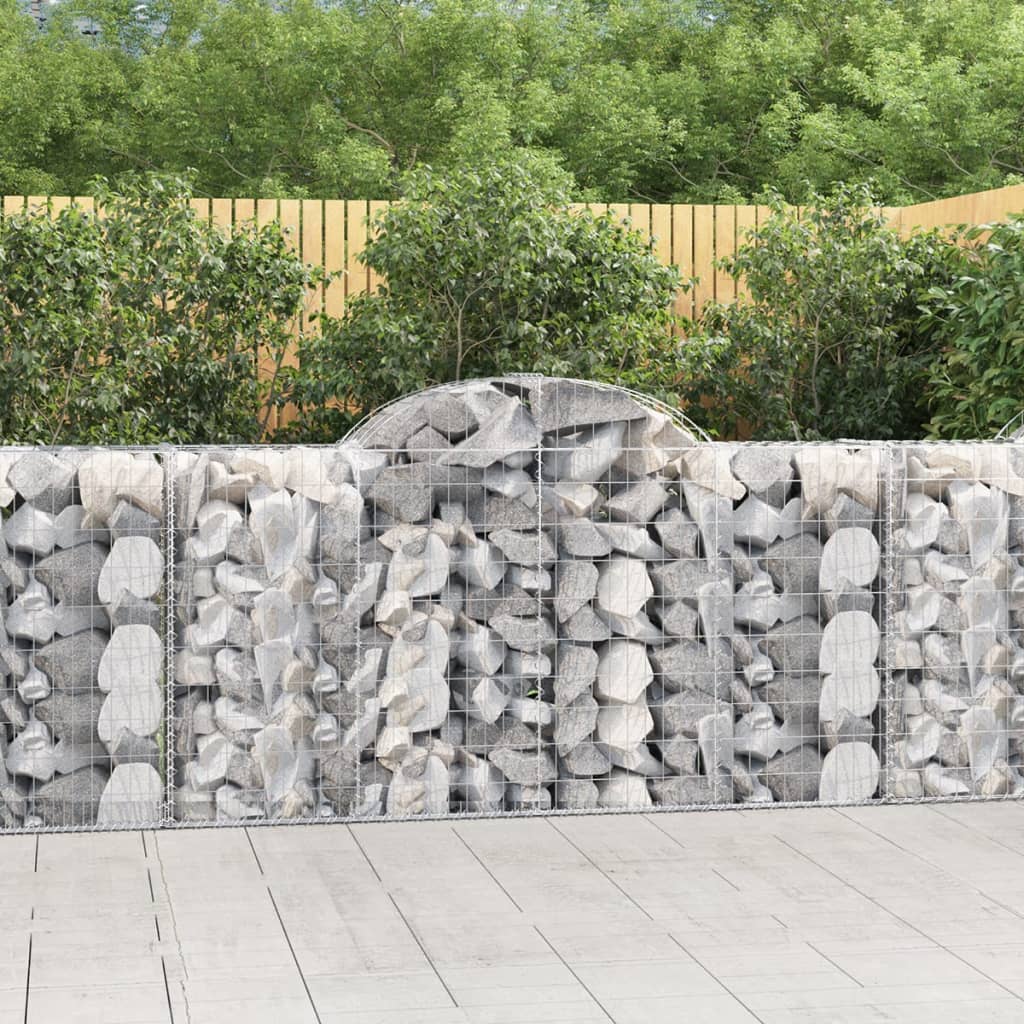 VidaXL Gabions 6 pcs courbé 200x50x100 120 cm fer
