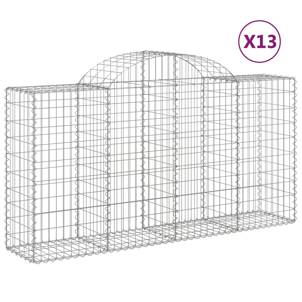 VidaXL Gabions 13 pcs courbé 200x50x100 120 cm fer
