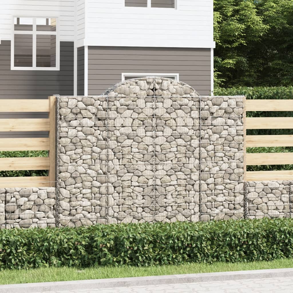 VidaXL Gabions 5 pcs courbé 200x50x160 180 cm fer