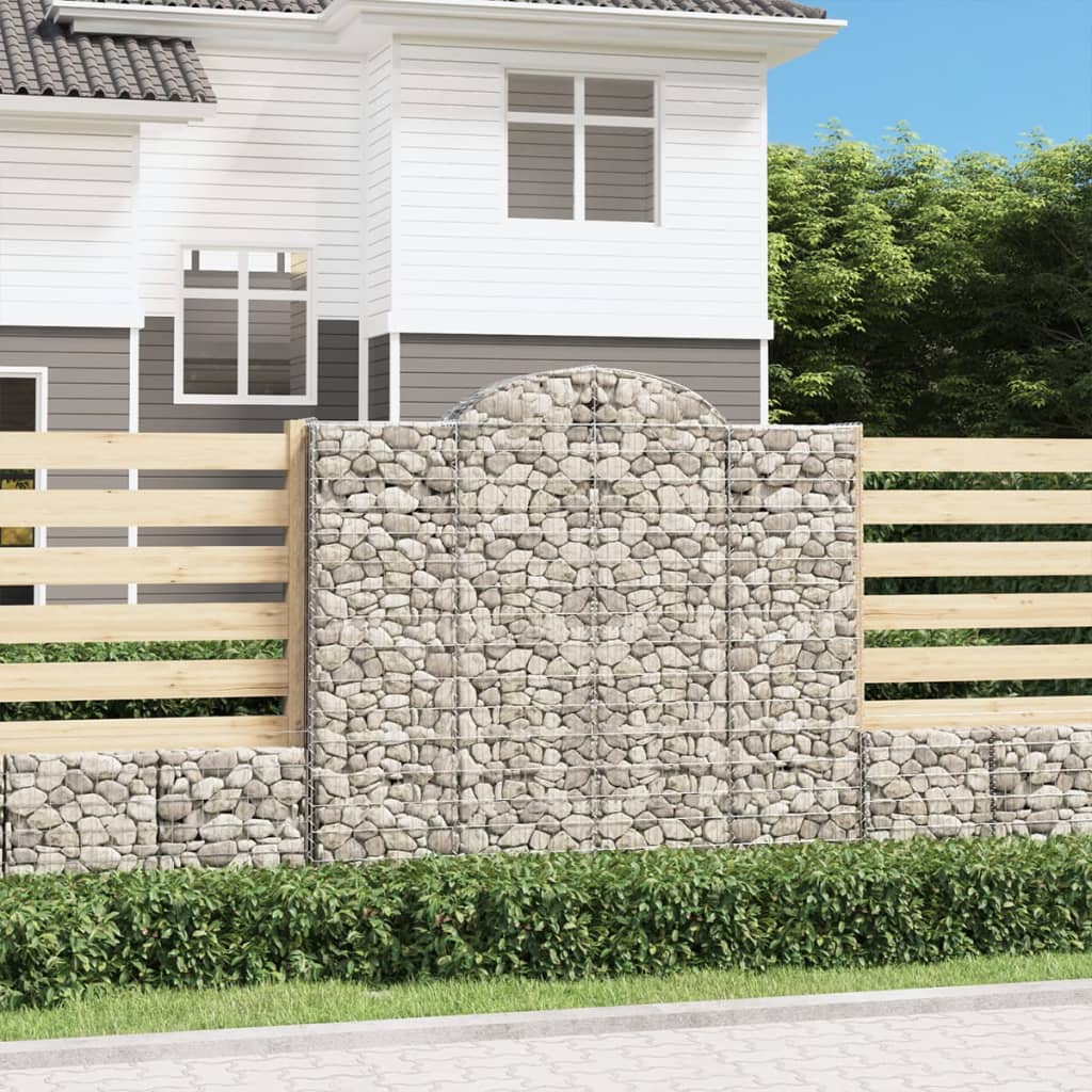 VidaXL Gabions 2 pcs courbé 200x50x180 200 cm fer