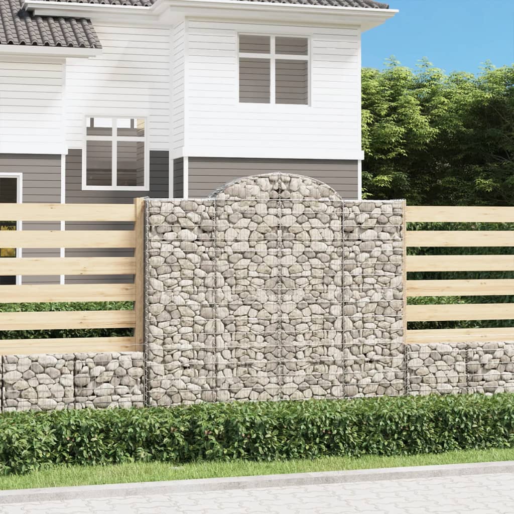 VidaXL Gabions 6 pcs courbé 200x50x180 200 cm fer