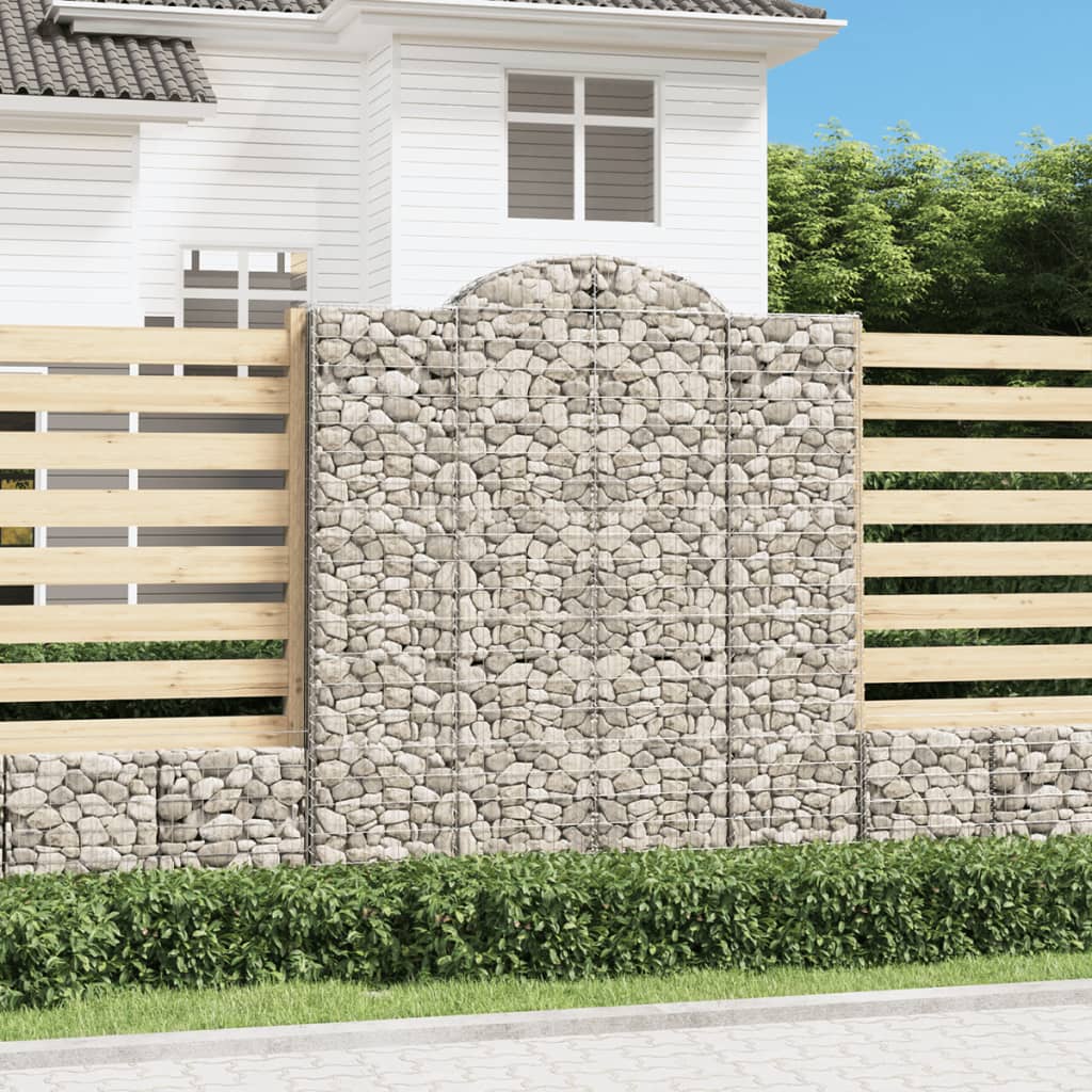 VidaXL Gabions 4 pcs courbé 200x50x220 240 cm fer
