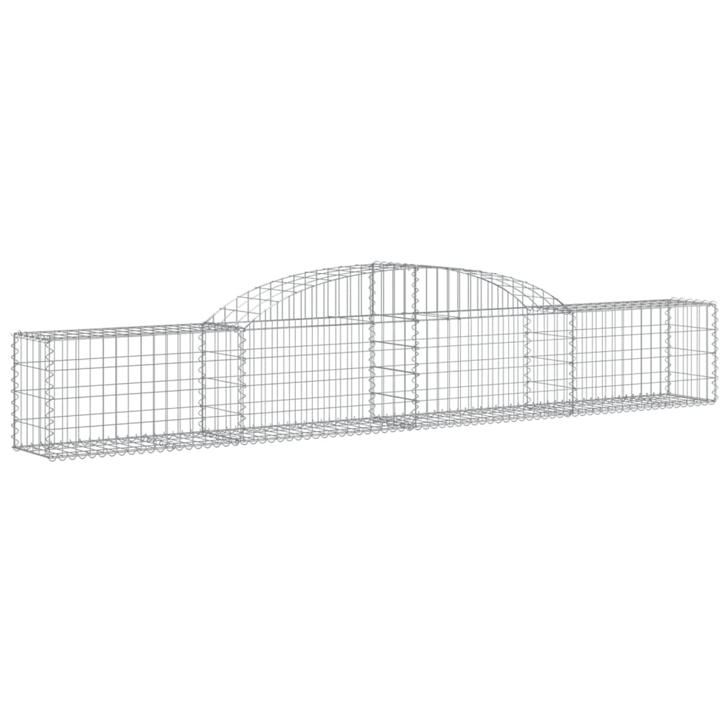 VidaXL Gabions 4 pcs courbé 300x30x40 60 cm fer galvanisé