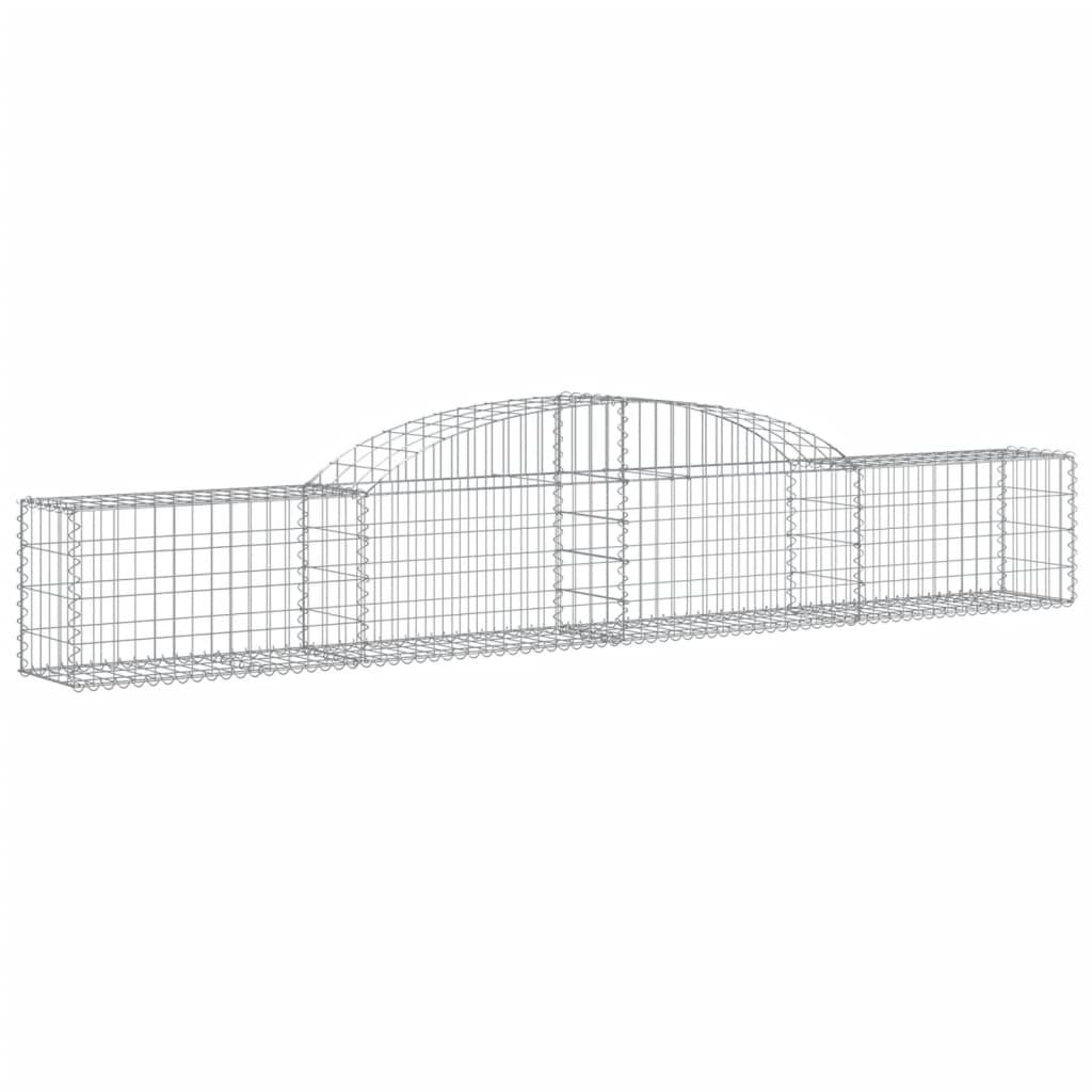 VidaXL Gabions 13 pcs courbé 300x30x40 60 cm fer galvanisé