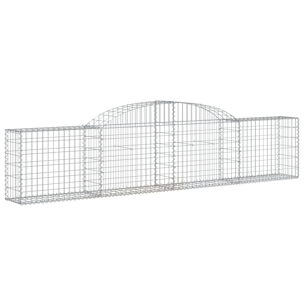 VidaXL Gabions 2 pcs courbé 300x30x60 80 cm fer galvanisé