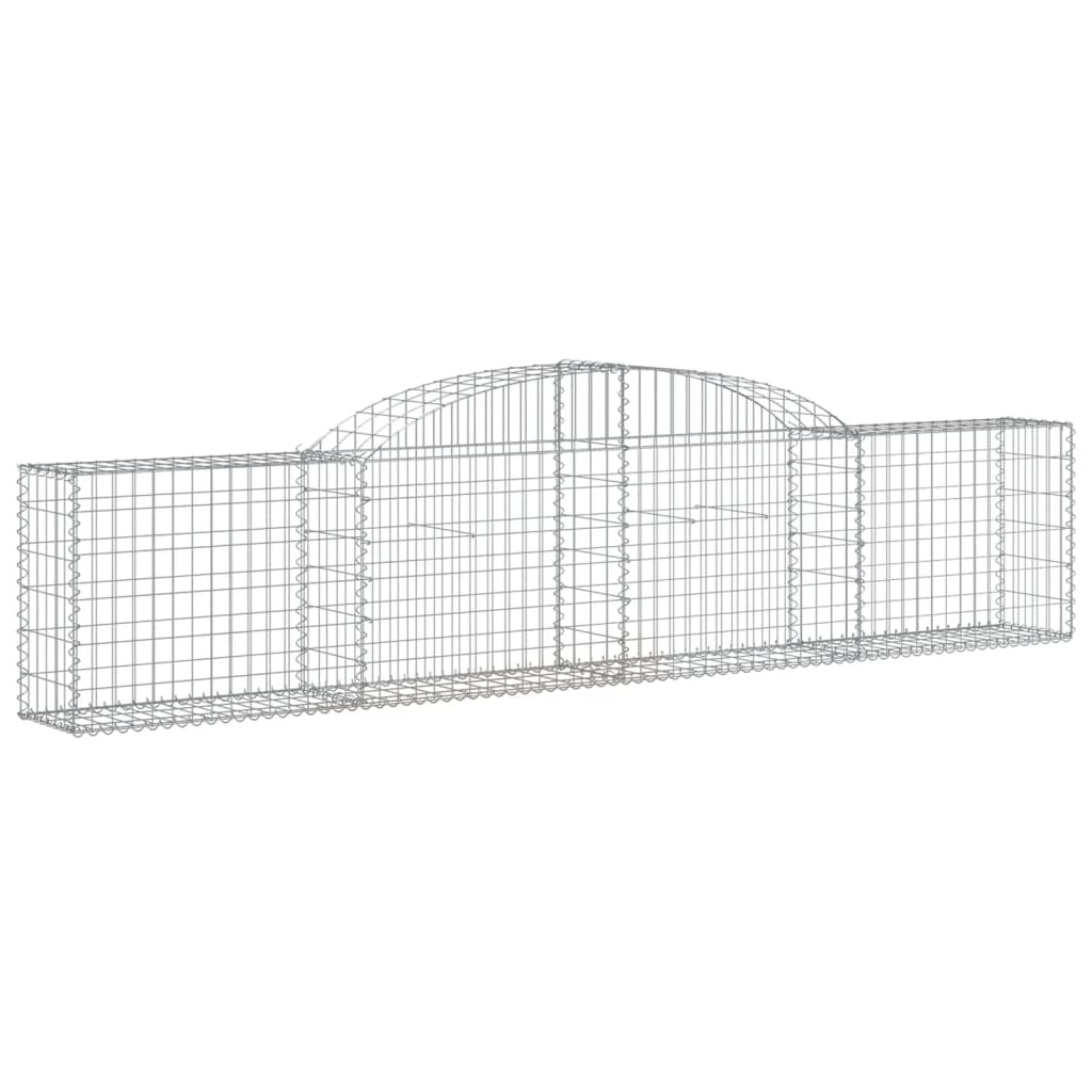 VidaXL Gabions 3 pcs courbé 300x30x60 80 cm fer galvanisé