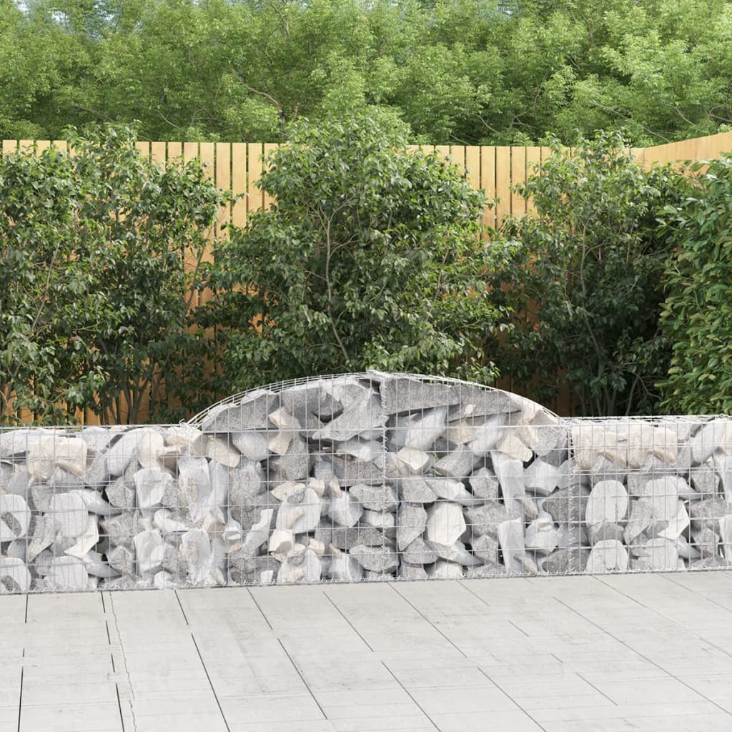 VidaXL Gabions 12 pcs courbé 300x30x60 80 cm fer galvanisé