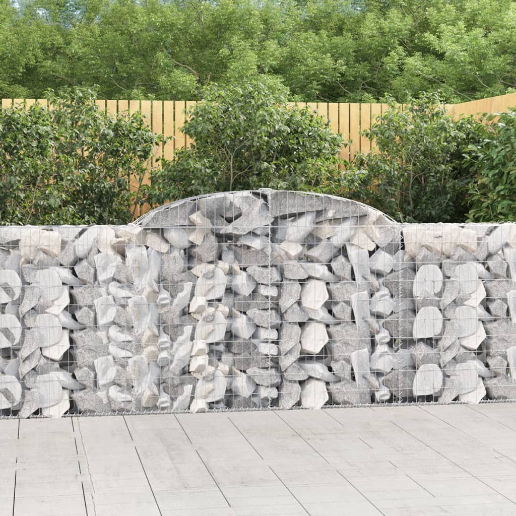 VidaXL Gabions 4 pcs courbé 300x30x100 120 cm fer