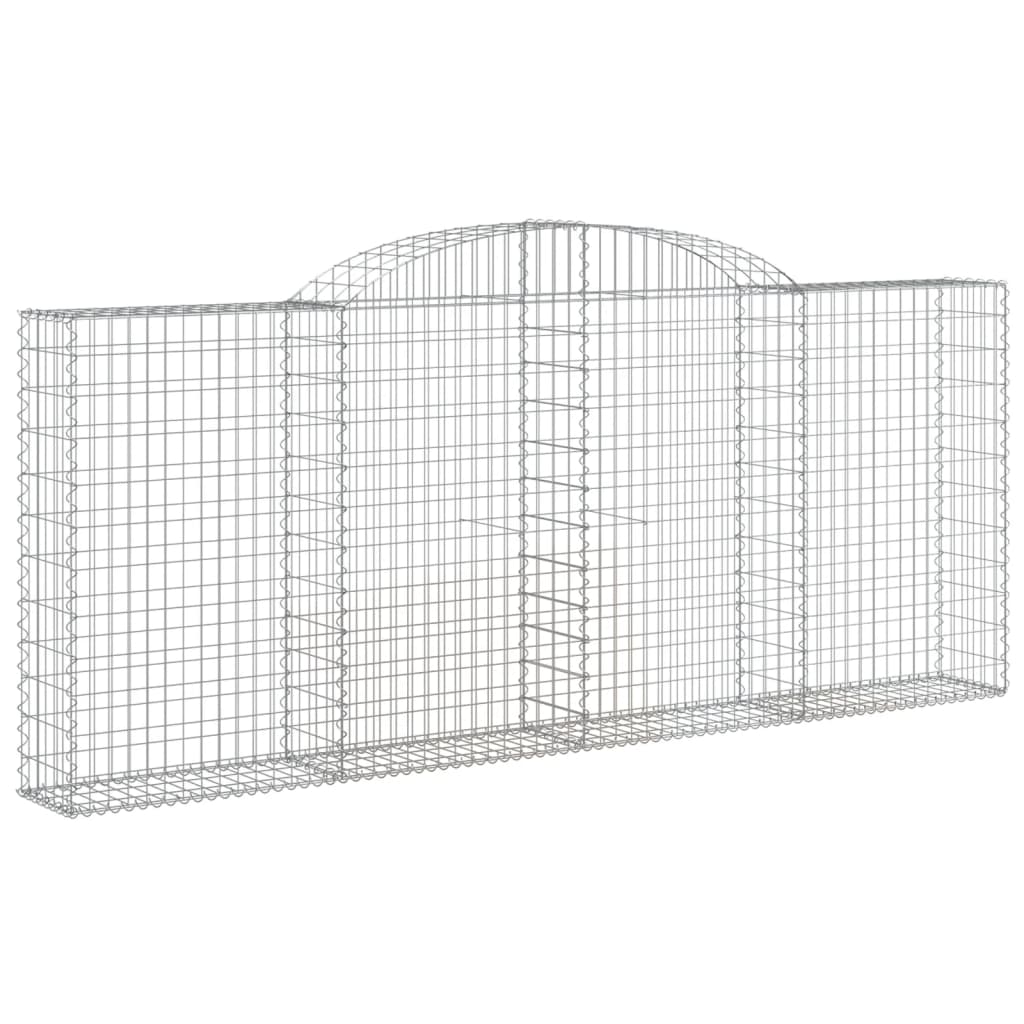 VidaXL Gabions 3 pcs courbé 300x30x120 140 cm fer